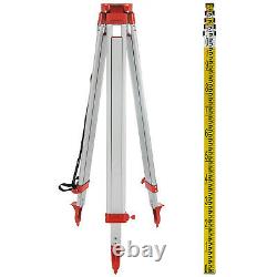 Rotary Laser Level 500m Range Automatic Self-Leveling Green Beam withTripod Staff