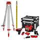 Rotary Laser Level 500m Range Automatic Self-leveling Red Beam Withtripod Staff