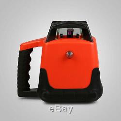 Rotary Laser Level 500m Range Automatic Self-Leveling Red Beam withTripod Staff