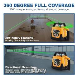 Rotary Laser Level Green Laser Self Leveling Kit, 500M Green Beam 360° Automa