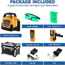 Rotary Laser Level Green Laser Self Leveling Kit, 500M Green Beam 360° Automatic