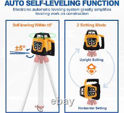 Rotary Laser Level Green Laser Self Leveling Kit, 500M Green Beam 360° Automatic