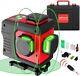 Rotary Laser Level Green 12 Lines 3d Cross Line Laser Self Leveling Measure Tool