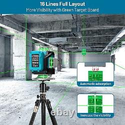 SeeSii Rotary 4D 16Line Cross Line Self-leveling Laser Level 4x360 Green Laser