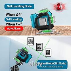 SeeSii Rotary 4D 16Line Cross Line Self-leveling Laser Level 4x360 Green Laser