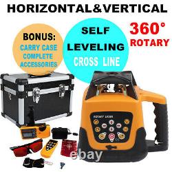 Self-Leveling Degree 360 Rotary Rotating Red Laser Level WithCase Kit IP54