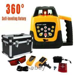 Self-Leveling Degree 360 Rotary Rotating Red Laser Level WithCase Tool Kit IP 54
