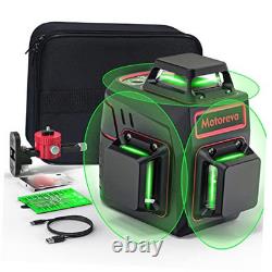 Self Leveling Laser Level 3x360° 3D Cross Line Rotary Lasers Green Beam, Pulse
