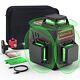 Self Leveling Laser Level 3x360° 3d Cross Line Rotary Lasers Green Beam Pulse