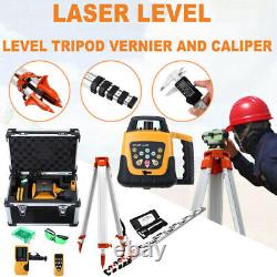 Self Leveling Laser Level Kit Green Beam 360 Rotary Rotating +Tripod+ Caliper