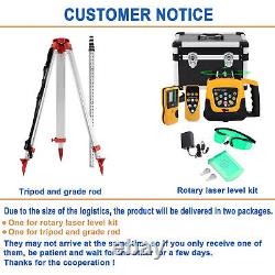Self Leveling Laser Level Kit Green Beam 360 Rotary Rotating +Tripod+ Caliper US
