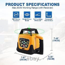 Self Leveling Rotary Laser Level System 500M Range Kit Surveying Tripod