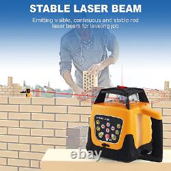 Self Leveling Rotary Laser Level System Kit with Surveying Tripod + Aluminum Gra