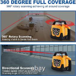 Self Leveling Rotary Laser Level System Kit with Surveying Tripod + Aluminum Gra