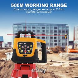 Self Leveling Rotary Laser Level System Kit with Surveying Tripod + Aluminum Gra