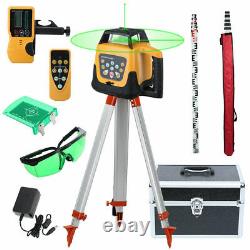 Self-Leveling Rotary Rotating Green Laser Level Kit 500M Range With 1.65M Tripod