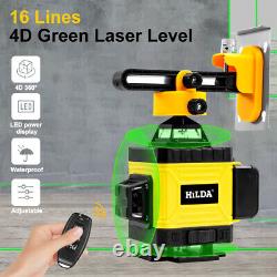 Self Leveling Rotary laser level green 16 Lines 4D Cross Line Laser Measure Tool