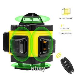 Self Leveling Rotary laser level green 16 Lines 4D Cross Line Laser Measure Tool