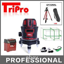 Self Levelling Cross Rotary Green Laser Level Multi 5 Lines Plumb Dot Tripod