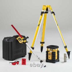 Stabila LAR350 05700 Dual Slope Rotary Laser Kit withTripod and Elevation Rod