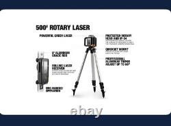 TOUGHBUILT 500-ft Self-Leveling 360 Rotary Laser Level Kit TB-H2S4-LL-500-R1