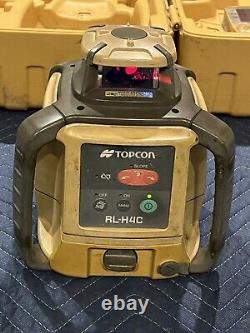 Topcon RL-H4C Laser Level with LS-80L Receiver, Case, Rechargeable Bat Powers On