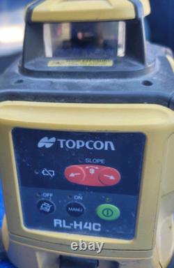 Topcon RL-H4C Self-Leveling Laser With LS-80L Receiver Clamp Plz Read