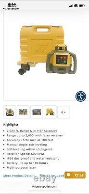 Topcon RL-H5A Horizontal Self-Leveling Rotary Laser with LS-80L Receiver, tripod