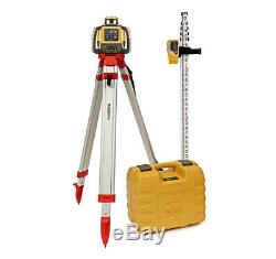 Topcon RL-H5A Rotary Laser Kit Self Leveling 16' Grade Rod INCHES and Tripod