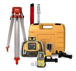 Topcon RL-H5A Self Leveling Rotary Laser Level LD-8 receiver 14 Foot Rod Tripod