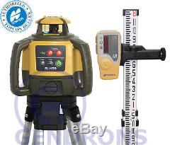 Topcon Rl-h5a Self-leveling Rotary Slope Laser Level + Tripod & Inches Grade Rod