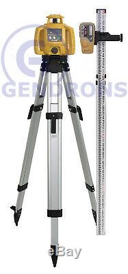 Topcon Rl-h5b Self-leveling Rotary Laser Level + Tripod & Grade Rod, Inch