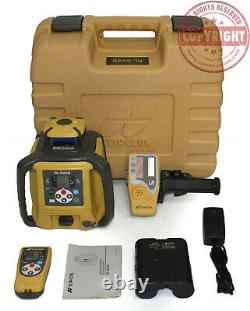 Topcon Rl-sv2s Dual Slope Self-leveling Rotary Laser Level, Grade, Transit, Spectra