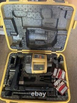 Topcon Rotating Laser Level RL-VH3C With Case, Mount, And Red Measuring Cards USED