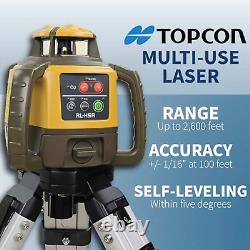 Topcon Self-Leveling Rotary Laser Receiver with Tripod & Inch Grade Level Rod