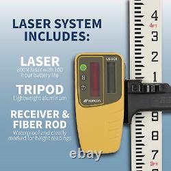 Topcon Self-Leveling Rotary Laser Receiver with Tripod & Tenth Grade Level Rod