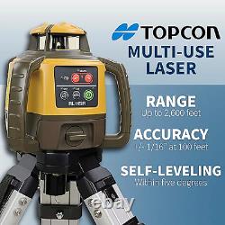 Topcon Self-Leveling Rotary Laser Receiver with Tripod & Tenth Grade Level Rod