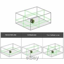 US 3D Green Beam 12 Cross Line Rotary Laser Level Self Leveling 4°±1° Tool