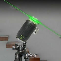 US 3D Green Beam 12 Cross Line Rotary Laser Level Self Leveling 4°±1° Tool