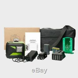 US 3D Green Beam 12 Cross Line Rotary Laser Level Self Leveling 4°±1° Tool