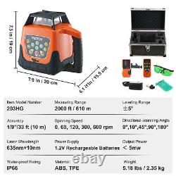 VEVOR 2000ft Self-Leveling 360 Rotary Rotating Green Beam Laser Level Tool IP66