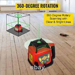 VEVOR 360° Self Leveling Rotating Rotary Laser Level w Tripod Staff Green Beam