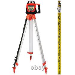 VEVOR 360° Self Leveling Rotating Rotary Laser Level w Tripod Staff Green Beam