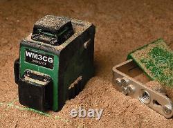 Wokeline 3x360° Rotary Laser Level Self Leveling Green beam Three Plane Cross