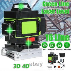 12/16 Lignes Green Laser Niveau 360° Rotary Auto-nivelage Cross Measurement Set D'outils