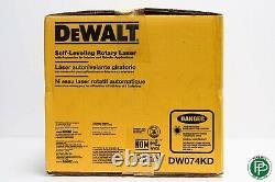 150' Dewalt Dw074kd Auto-niveau Intérieur / Extérieur Rouge Rotary Laser Set