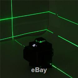 16 Ligne 4d Laser Niveau Green Light Auto Autolissant 360 ° Mesure Rotary Croix