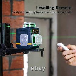2x360° Niveau De Laser Rotatif Rotatif De Nivellement Automatique Avec Récepteur Tripod Boîte À Outils