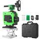 3d 12line Green Laser Level Auto Self Leveling 360° Rotary Cross Measure &toolbox