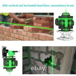 3d/4d 360° 12/16 Lines Green Laser Level Auto Auto Self Leveling Rotary Cross Measurement